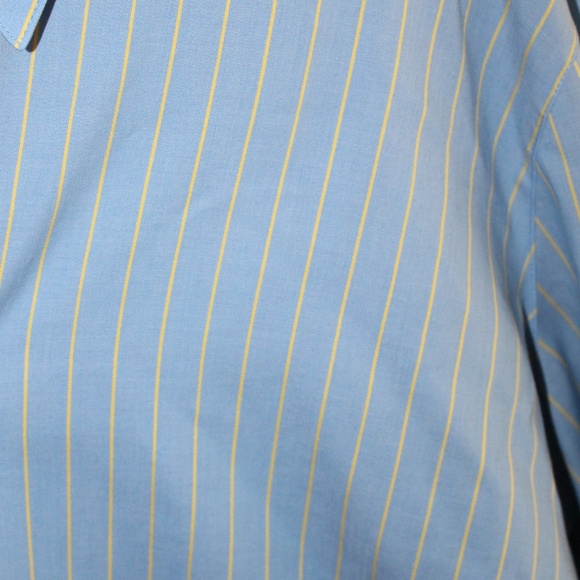 Foxcroft, wrinkle free blue and yellow pinstriped shirt - Picture 4 of 6